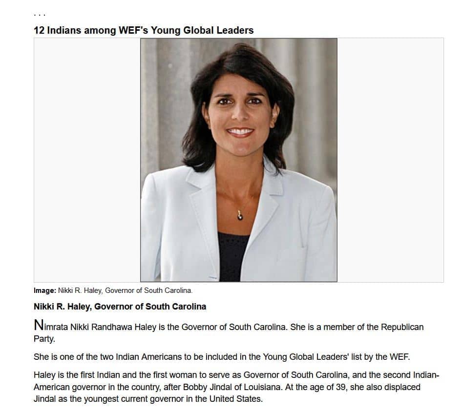 Nikki R. Haley, Governor of South Carolina, World Economic Forum, WEF, Young Global Leader 2011.JPG